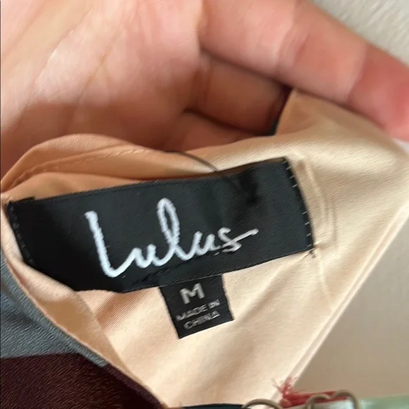 LULUS Erin Muave Multi stripe belted midi slip dress - Picture 8 of 9